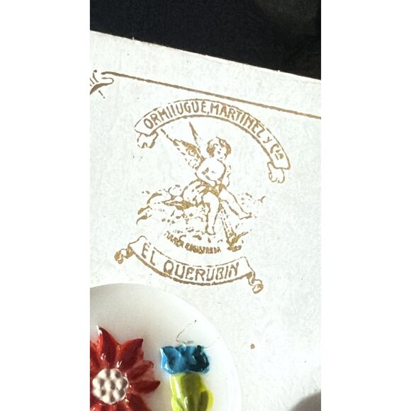 6 Vintage Czech Uranium Glass Buttons On Card Round Floral Sewing Czechoslovakia - Picture 5 of 5